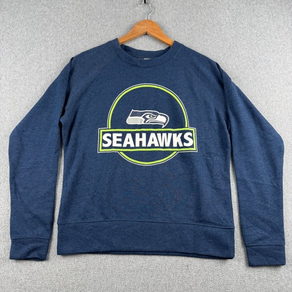 NFL Team Apparel Tops - Seattle Seahawks NFL Sweatshirt Womens Medium Navy Blue NFL Football